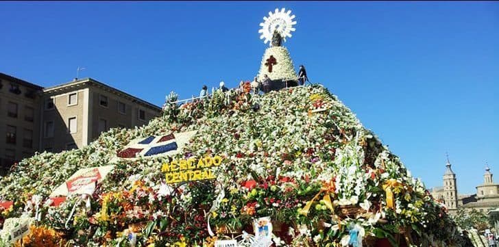 Orden de salida en la Ofrenda de Flores a la Virgen del Pilar de Zaragoza en las Fiestas del Pilar 2025 el día 12 de Octubre