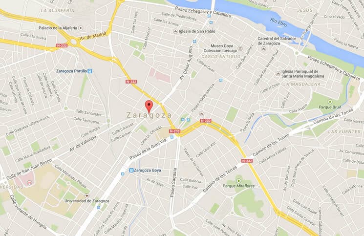 Calles para circular con bicicleta en Zaragoza