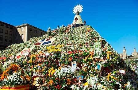 listado salida grupos ofrenda flores Pilar