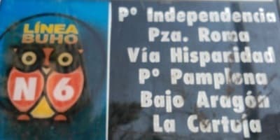 Recorrido y paradas de la línea búho N6 de Autobús: Centro a La Cartuja y Vía Hispanidad