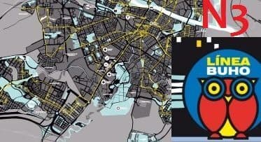 Frecuencias y horarios de la linea N3 de búho Zaragoza