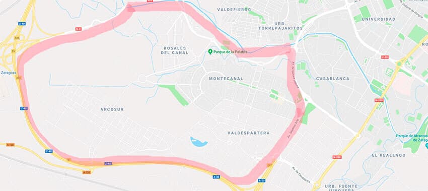 distrito sur zaragoza montecanal valdespartera arcosur rosales del canal