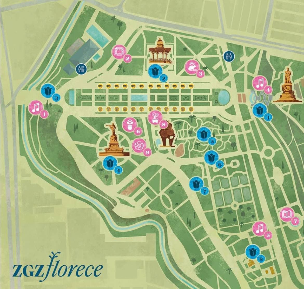 Zaragoza Florece 2024. Planos