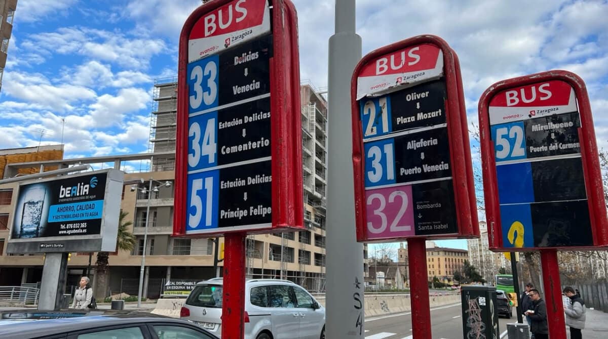 Otras cuatro líneas de bus en Zaragoza cambiarán su recorrido: recorridos finales de 30, 32, 33 y C4