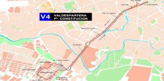 Línea de autobús V4 en Valdespartera