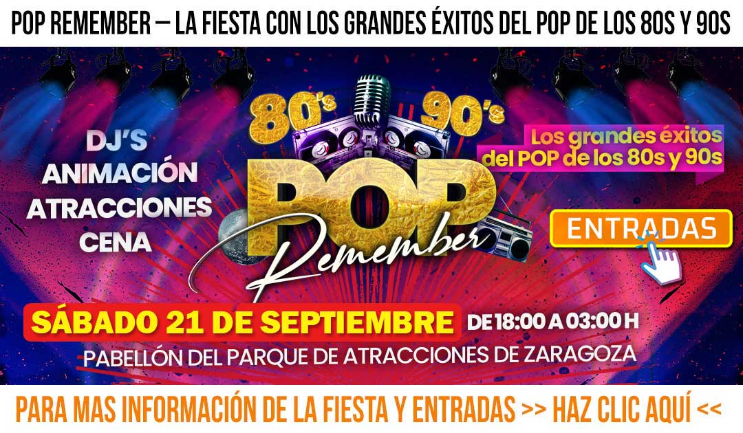 RememberPOP fiesta musica POP remember los ochenta noventa en zaragoza