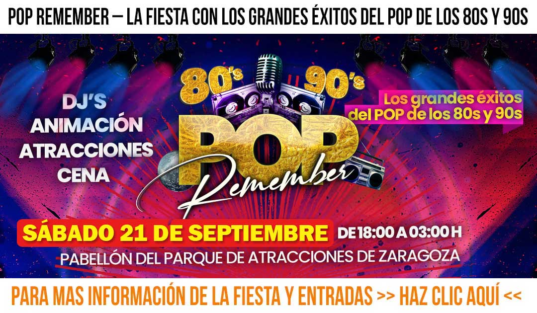 RememberPOP fiesta musica POP remember los ochenta noventa en zaragoza