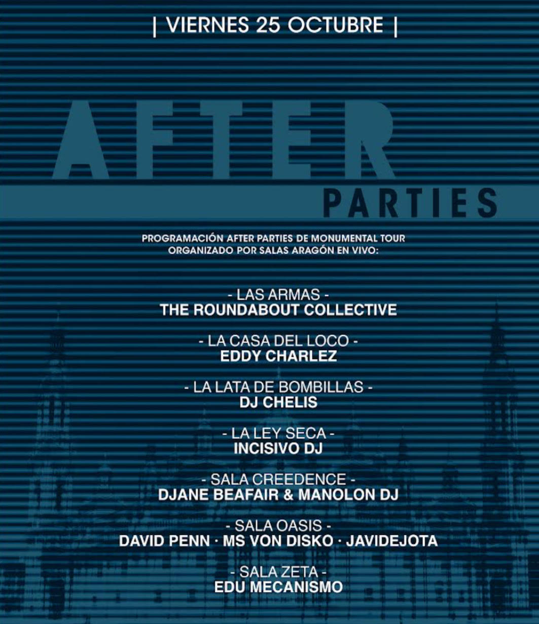 Afterparties Monumental Tour Zaragoza