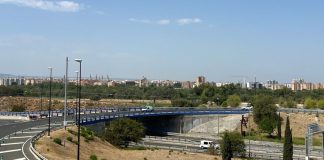 Vista desde el barrio de Santa Isabel hacia Zaragoza